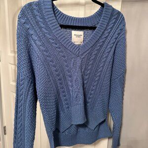 Abercrombie & Fitch Blue Cable Knit Sweater